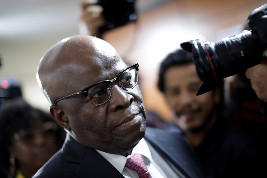 Joaquim Barbosa, former Chief Justice in Brazil, is seen before a meeting with PSB Election Commission in Brasilia