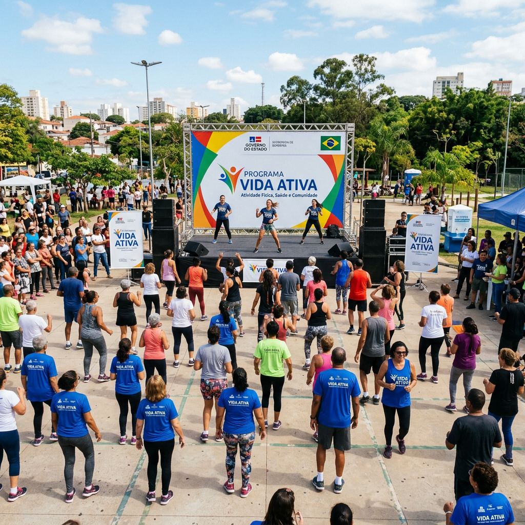 Programa Vida Ativa community fitness event